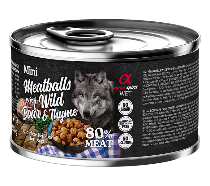 Albóndigas de Jabalí y Tomillo para Perros 200g
