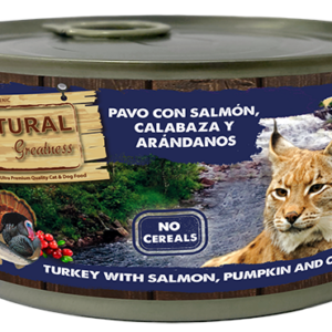 Natural Greatness Pavo con salmón, calabaza y arándanos