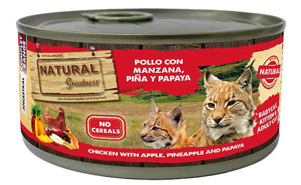 Natural Greatness Pollo con manzana, piña y papaya