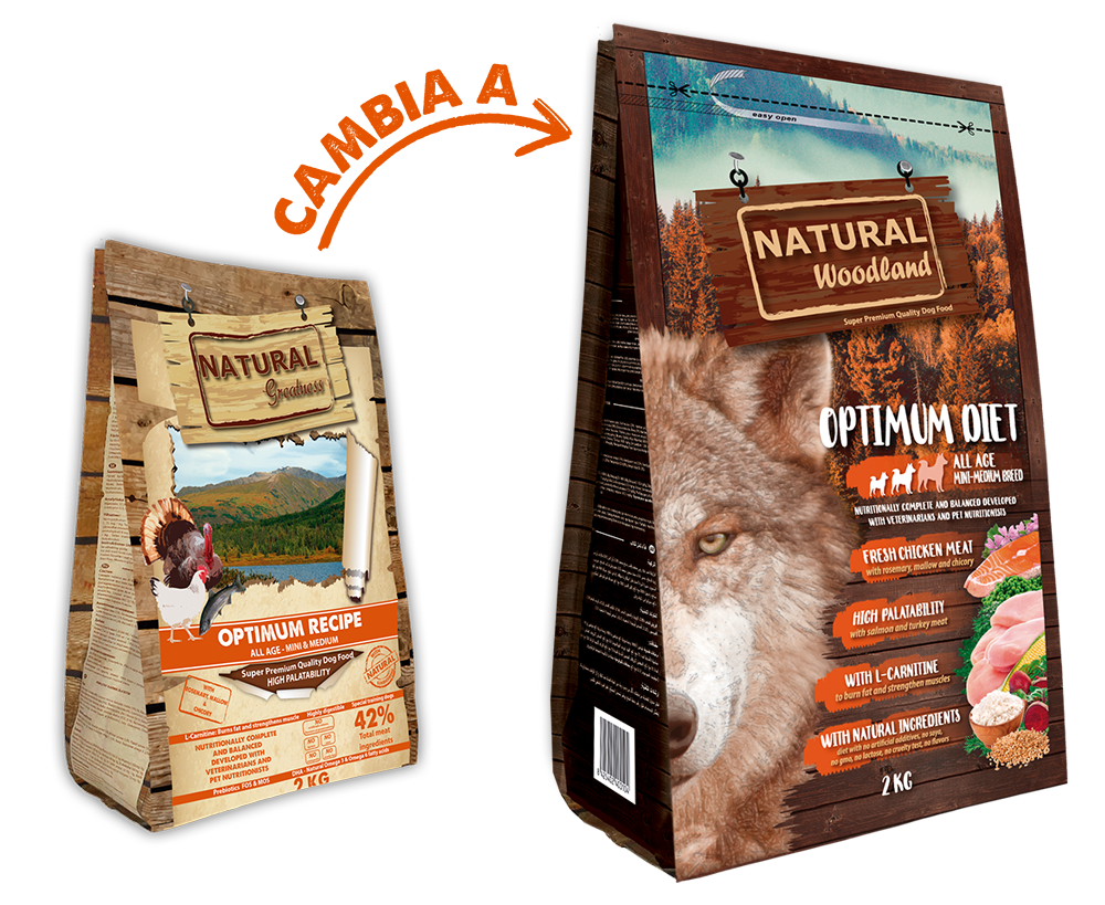 Natural Woodland Receta Optimum - Mini & Medium - Imagen 3