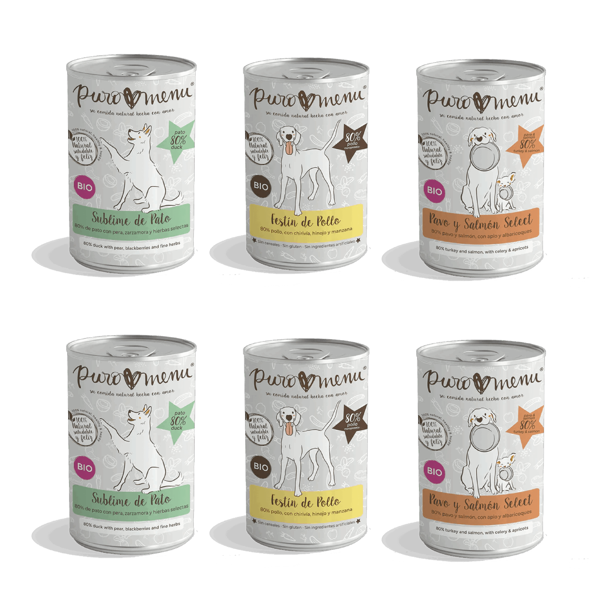 Puro Menu Pack degustación para perros (6x400g)