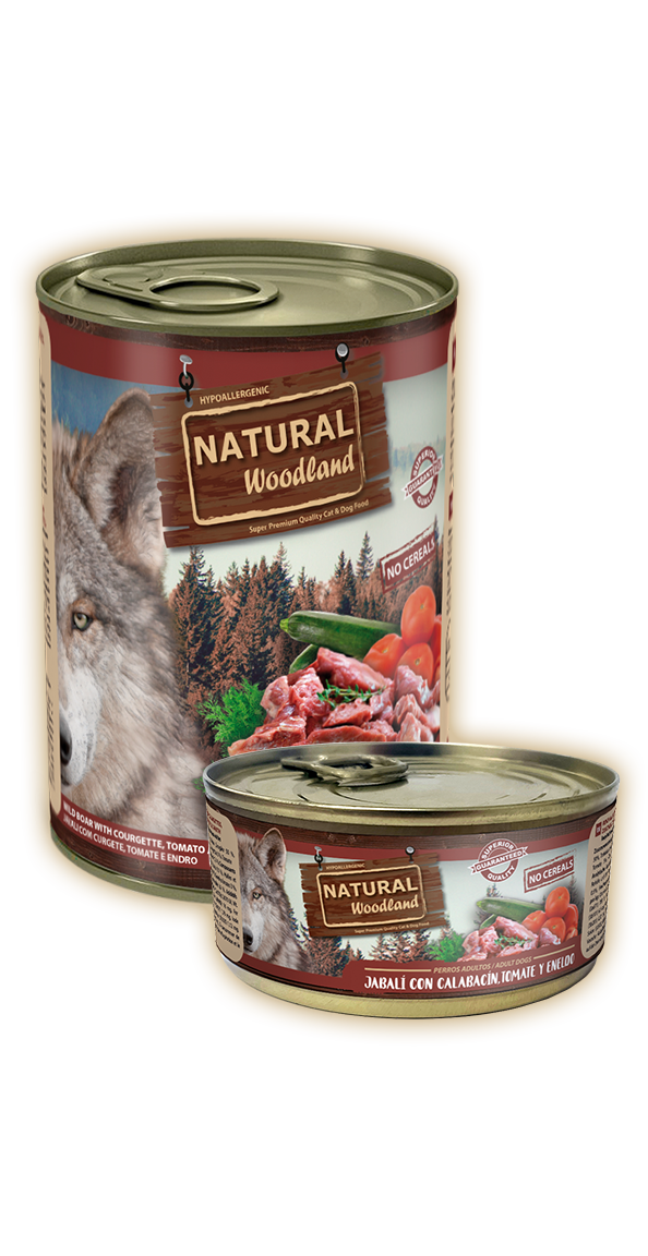 Natural Woodland Javali com Courgette, Tomate e Endro