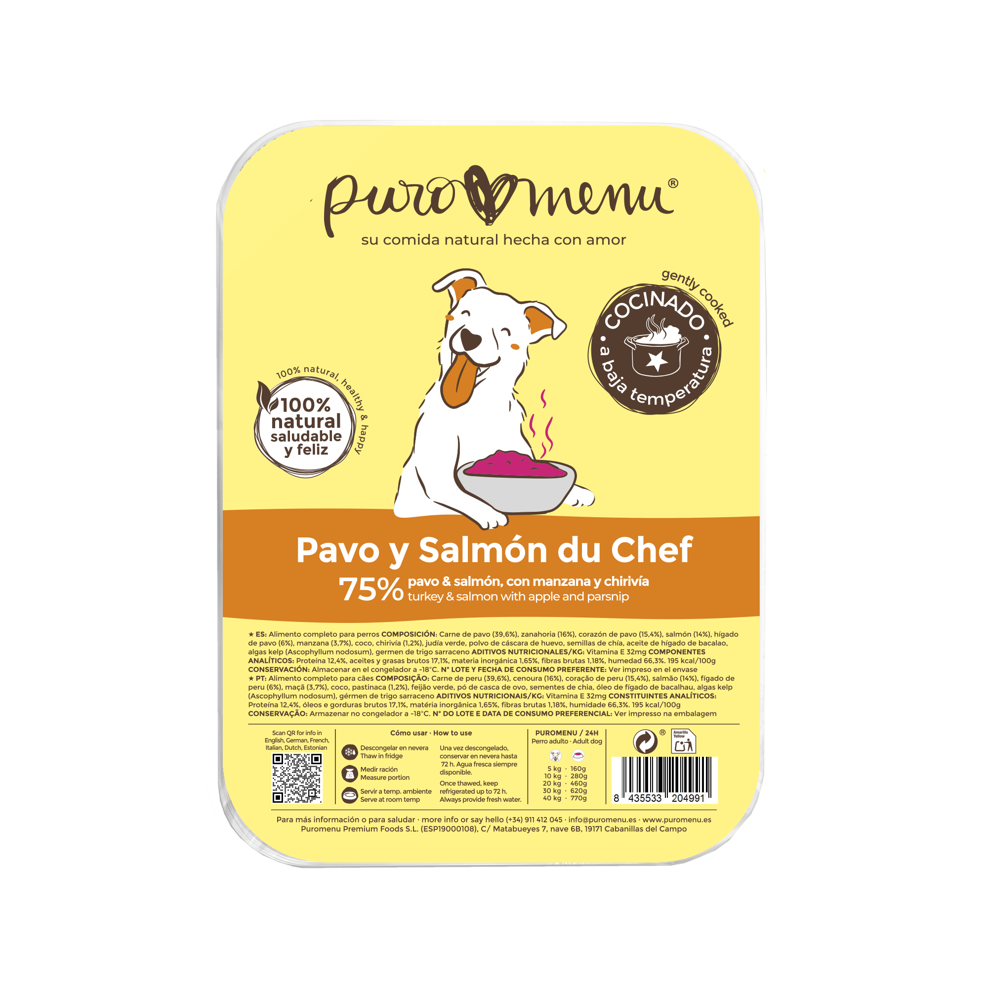 Puro Menu Pavo y Salmón du Chef
