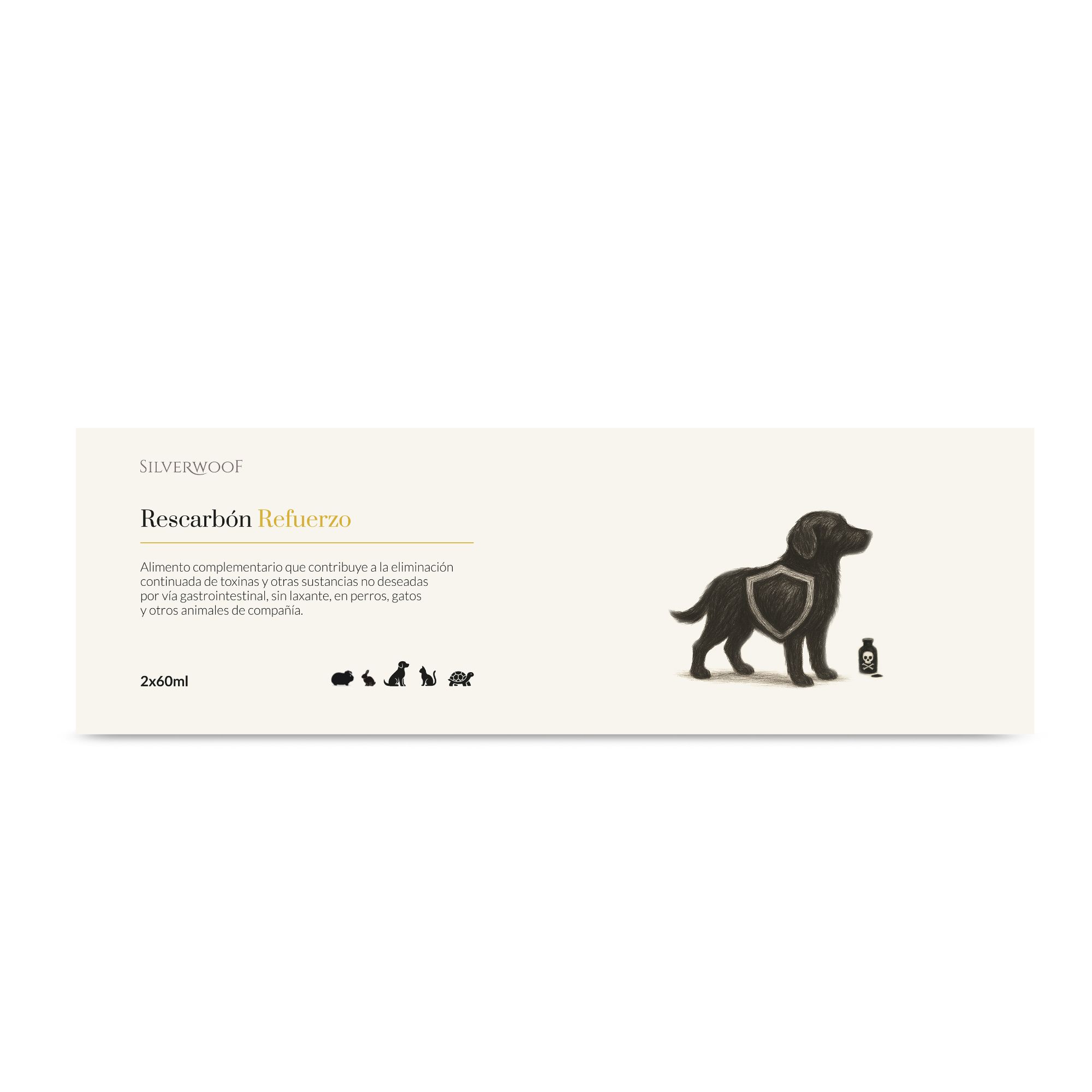 Rescarbón Refuerzo Carbon Activado Sin Laxante Silverwoof 2 x 60 ml - Imagen 2