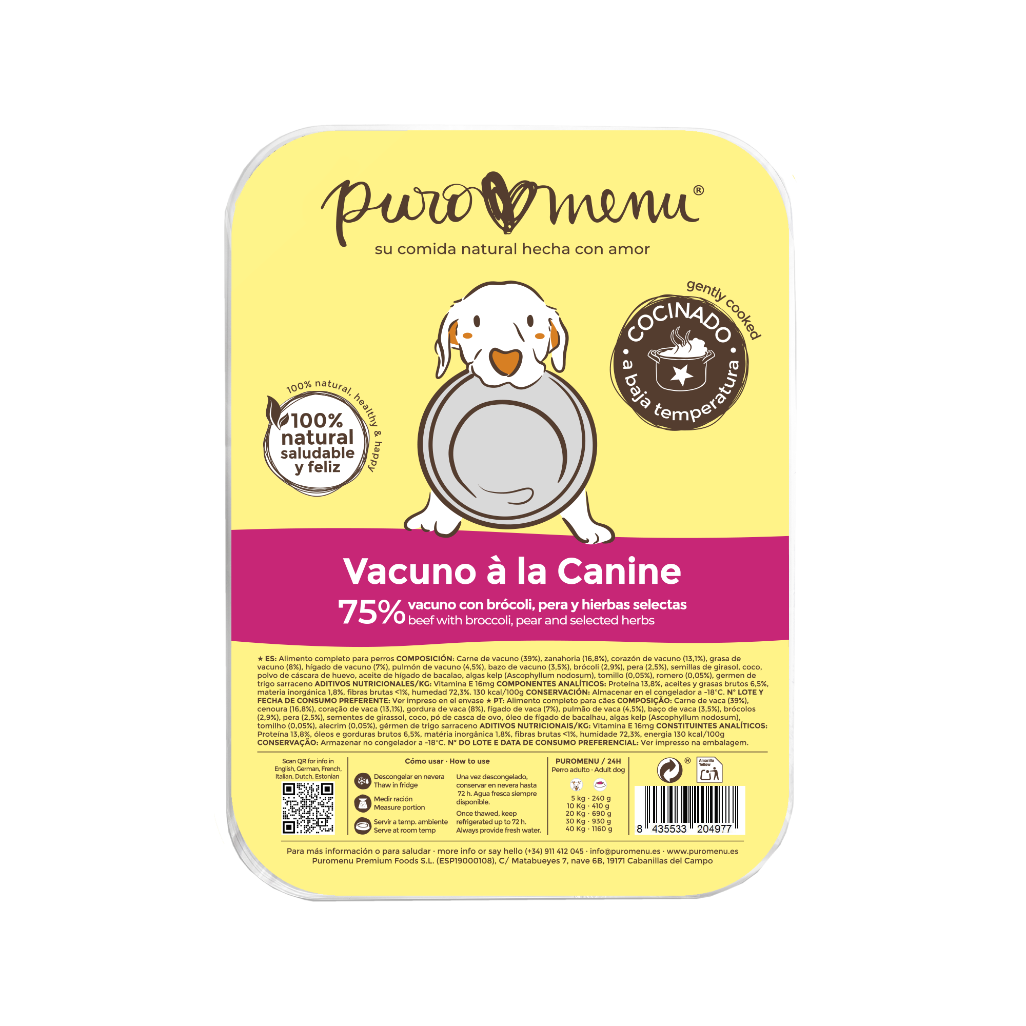 Puro Menu Vacuno à la Canine
